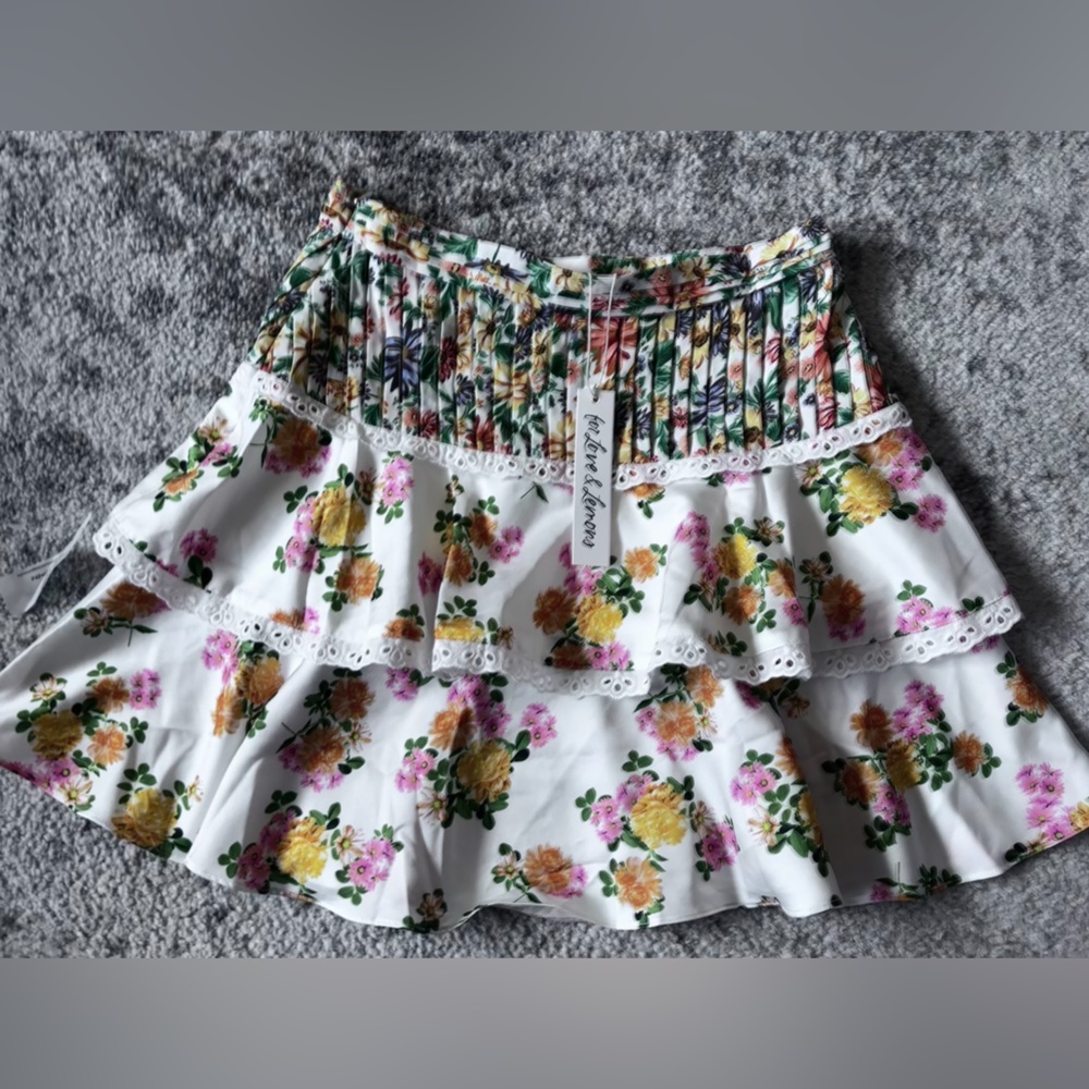 NWT For Love and Lemons Rosalyn skirt set Size: Medium - Picture 10 of 10